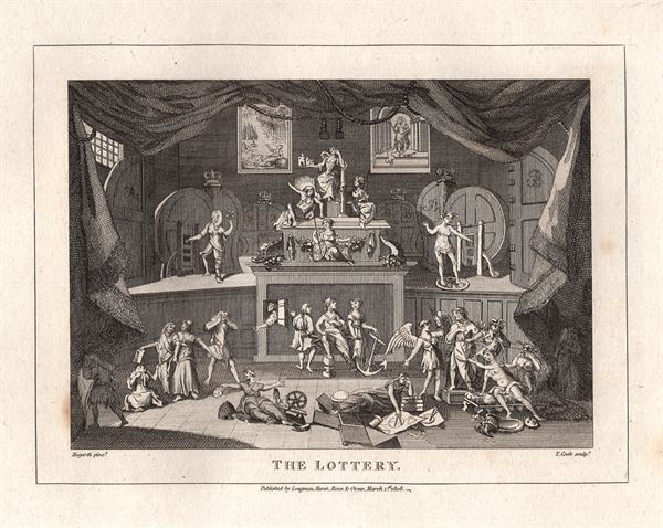 Hogarth William (1697-1764), The Lottery, 1813