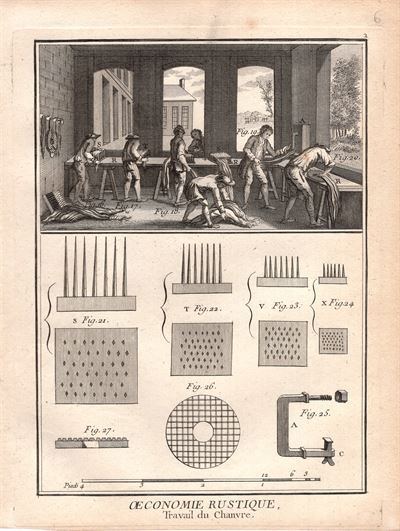 Diderot e D'Alembert, 1778, agricoltura, lavoro nei campi, trattore 5 