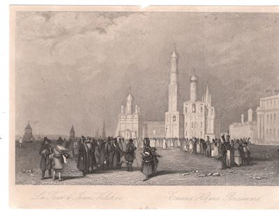 Mosca, Russia, la tour d'Ivan Velikoi, 1850