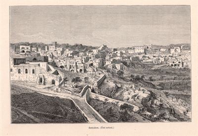 Bethlèem, Betlemme, Israele, 1860