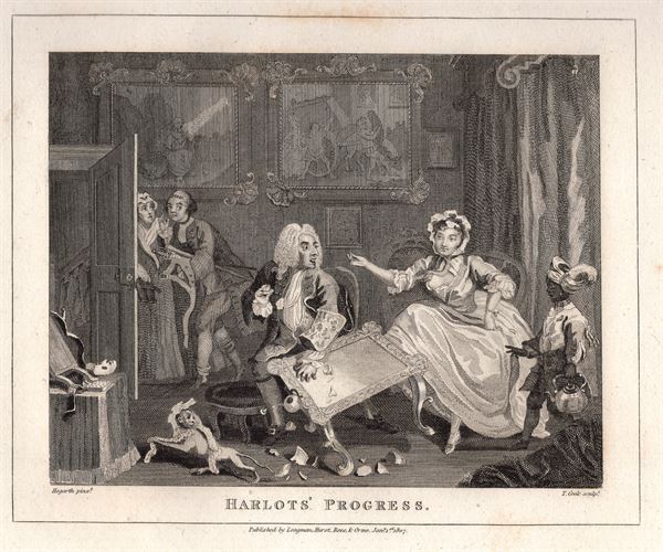 Hogarth William (1697-1764), Harlot's Progress, 1813