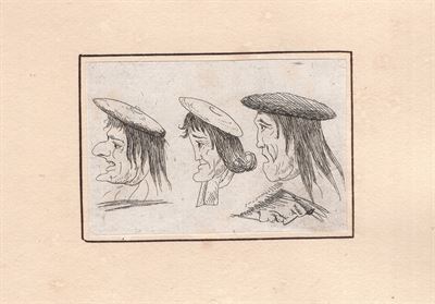 David Deuchar (1743-1808), Caricature di volti con cappello