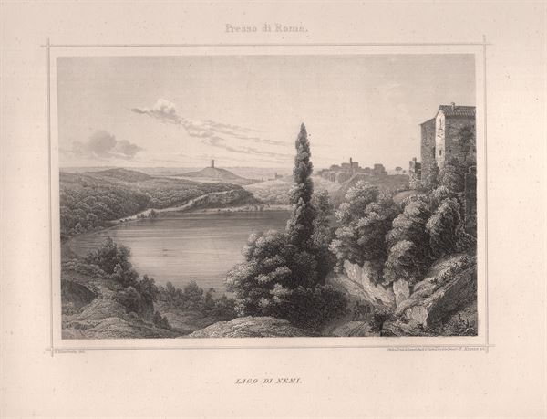 Lago di Nemi, 1860