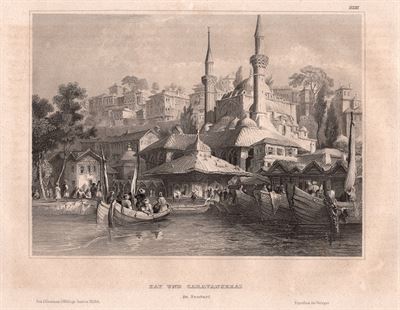 Scutari, Albania, Kay und Caravanserai, 1850