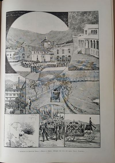 Funerali di Quintino Sella a Biella e Oropa, disegni di Ettore Ximenes, 1884
