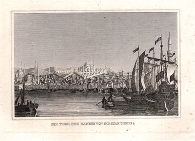 Costantinopoli, Istanbul, Ein theil des Hafensvon Constantinopel, 1850