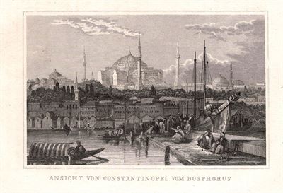 Costantinopoli, ansicht von Constantinopel vom Bosfhorus, 1850