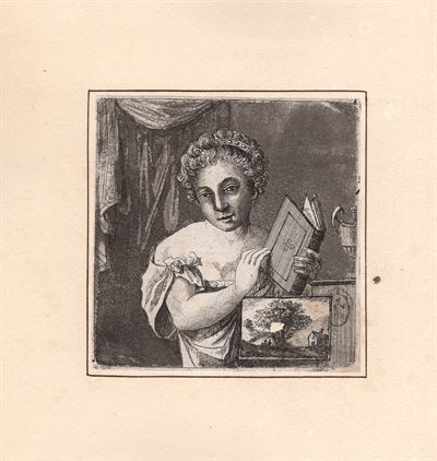 David Deuchar (1743-1808), Ragazza con libro e quadro