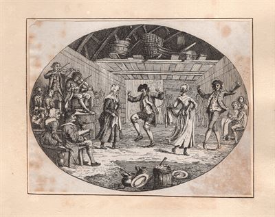 David Deuchar (1743-1808), Uomini e donne che ballano in un interno da A. Ostade