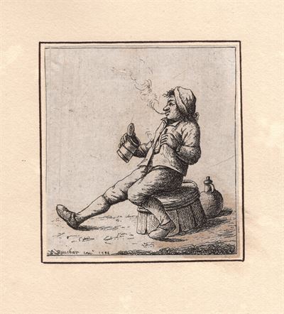David Deuchar (1743-1808), Uomo che fuma e beve da A. Ostade