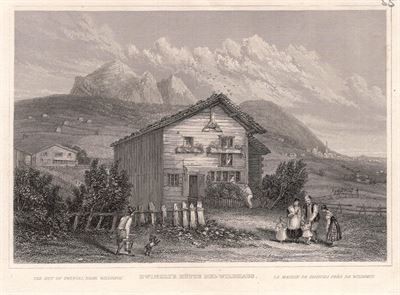 Wildhaus, Zwingli's hutte bei Wildhaus, Svizzera, 1850