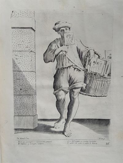 Mitelli Giuseppe Maria, Arti e Mestieri per la via, Venditore di ventagli, 1660