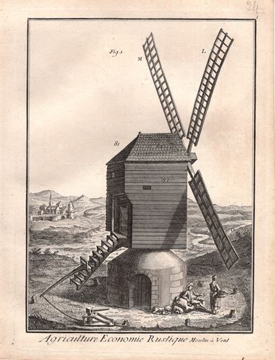 Diderot e D’Alembert, 1771, agricoltura, mulino a vento
