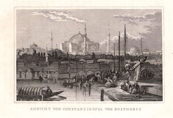 Costantinopoli, ansicht von Constantinopel vom Bosfhorus, 1850