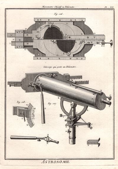 Astronomia, 1771, cannocchiale telescopio