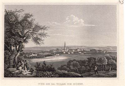 Bonn, Veduta della città, Germania, 1850
