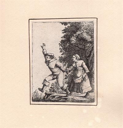 David Deuchar (1743-1808), Uomo e donna che saltano da A. Ostade