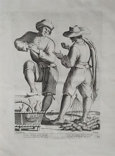 Mitelli Giuseppe Maria, Arti e Mestieri per la via, Venditore di anice e di fuochi d'artificio, 1660