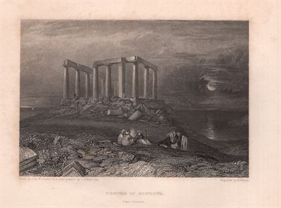 Crotone, Capo Colonna, Capo Lacinio, Tempio di Minerva, 1832