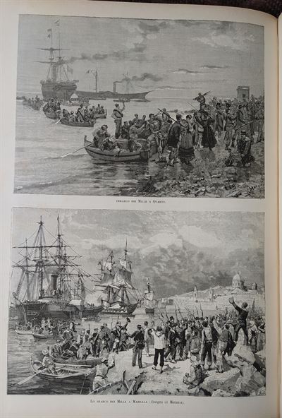 Giuseppe Garibaldi, lo sbarco dei mille a Marsala, 1884