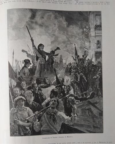 Giuseppe Garibaldi in Napoli disegno di E. Matania