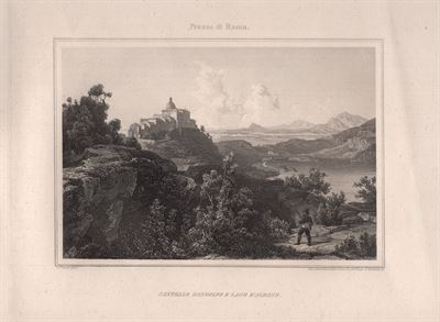 Castello Gandolfo e lago di Albano, 1860