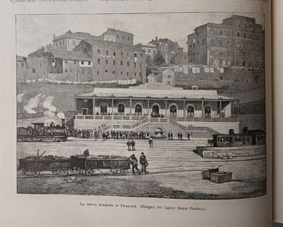 Frascati, la nuova stazione, 1884