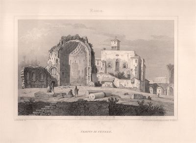 Roma, Tempio di Venere, 1860