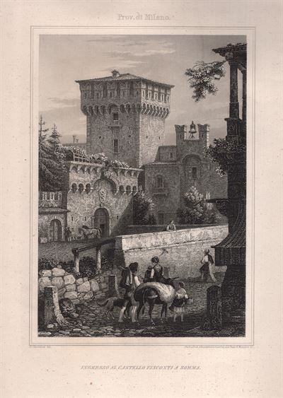 Somma Lombardo, Ingresso del Castello Visconti, 1860